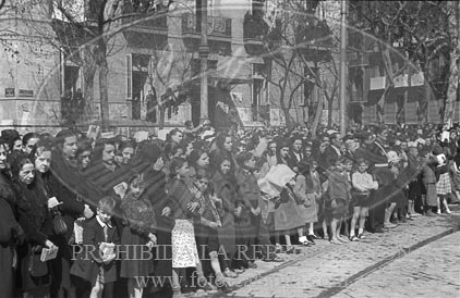 Misa por la victoria en la Puerta de Alcalá de Madrid
