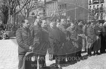 Misa por la victoria en la Puerta de Alcalá de Madrid