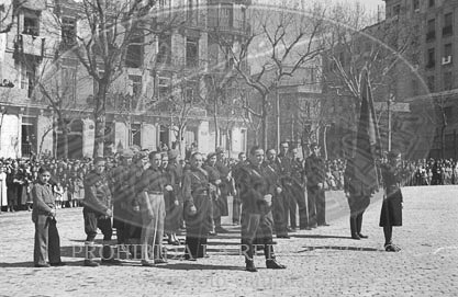 Misa por la victoria en la Puerta de Alcalá de Madrid