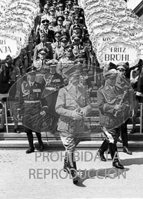 Formacion de la Legión Condor. Homenaje en berlin