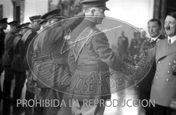 Los generales españoles con Hitler