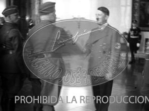 Los generales españoles con Hitler