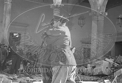 Actos en honor de los defensores del Alcazar de Toledo, presididos por el general García Valiño