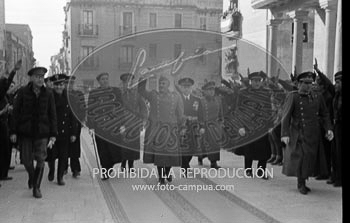 Franco visita Barcelona. enero 1942