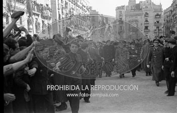 Franco visita Barcelona. enero 1942
