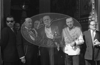 Franco en Las Cortes, manifestación de apoyo