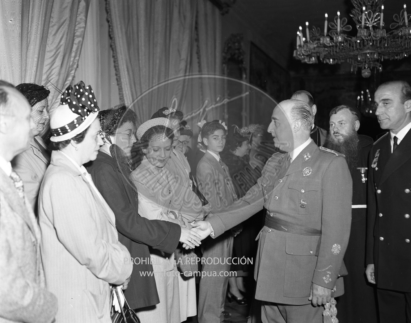 Franco en una recepción