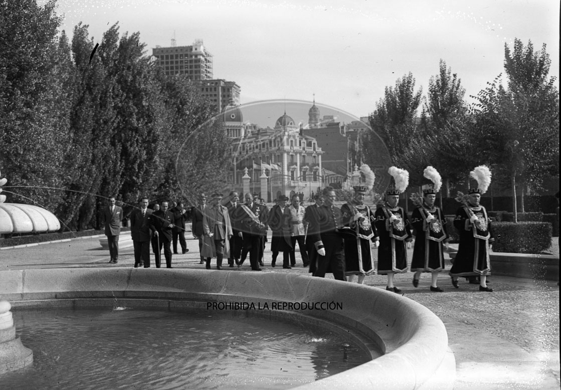Inauguración de los jardines de Palacio