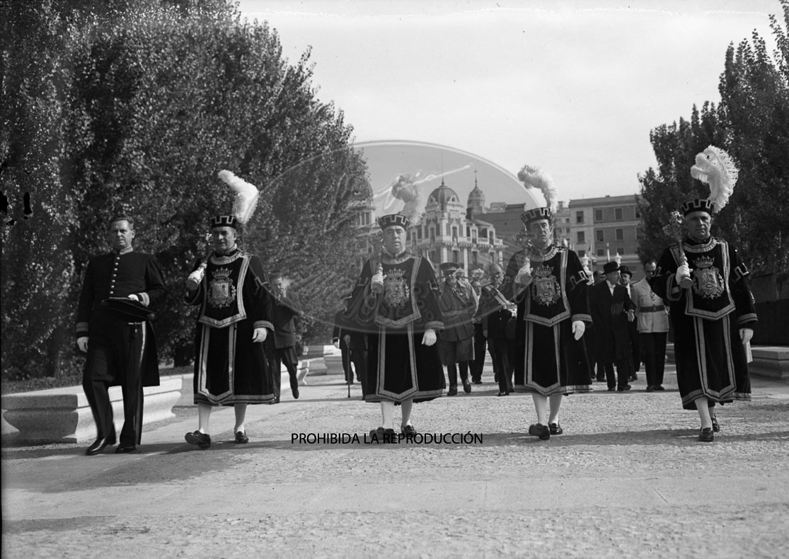 Inauguración de los jardines de Palacio