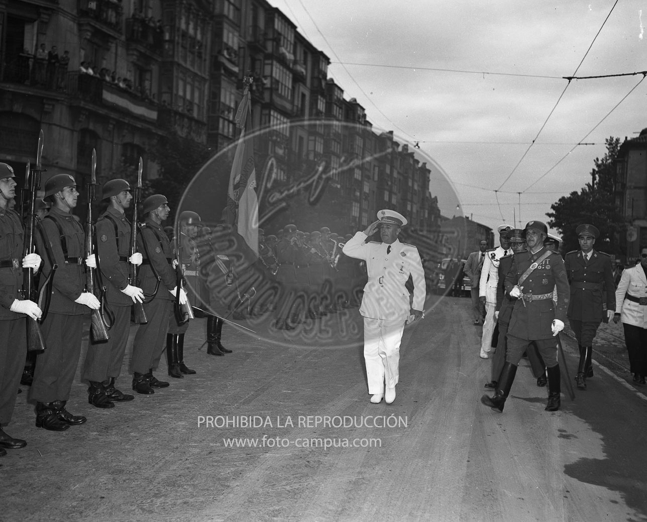 Visita de Franco a Santander 1952