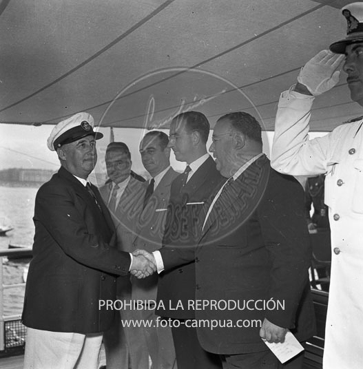 Entrega de trofeos de bateles 1953