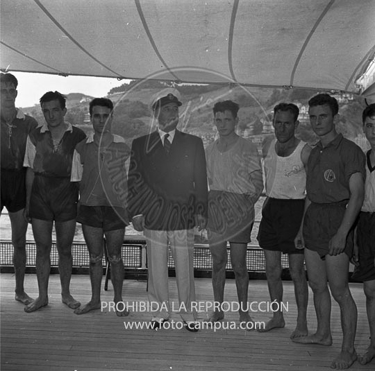 Entrega de trofeos de bateles 1953