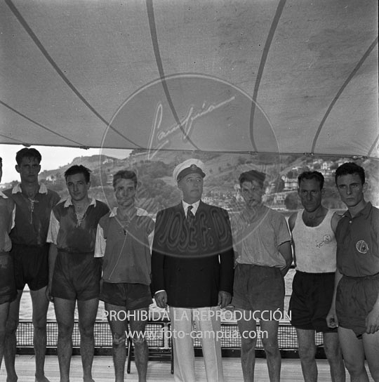 Entrega de trofeos de bateles 1953