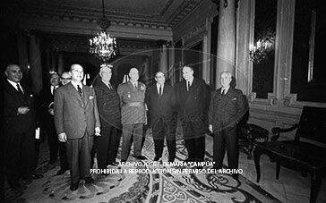 Consejo de Ministros en el Palacio de Pedralbes, mayo 1960