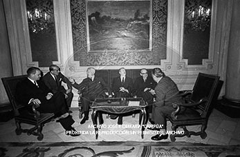 Consejo de Ministros en el Palacio de Pedralbes, mayo 1960