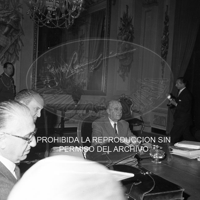 Consejo de Ministros en el Palacio de Pedralbes, mayo 1960