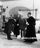 Franco en la facultad de farmaciia de la Universidad de Barcelona.