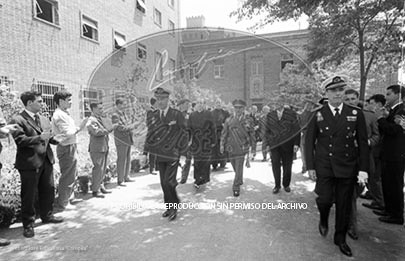 Franco en la facultad de farmaciia de la Universidad de Barcelona.