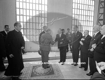 Franco en la facultad de farmaciia de la Universidad de Barcelona.