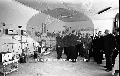 Franco en la facultad de farmaciia de la Universidad de Barcelona.