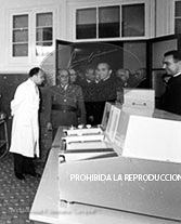 Franco en la facultad de farmaciia de la Universidad de Barcelona.