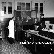 Franco en la facultad de farmaciia de la Universidad de Barcelona.