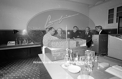 Franco en la facultad de farmaciia de la Universidad de Barcelona.