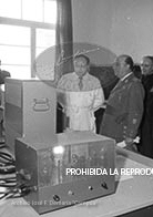 Franco en la facultad de farmaciia de la Universidad de Barcelona.