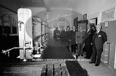 Franco en la facultad de farmaciia de la Universidad de Barcelona.