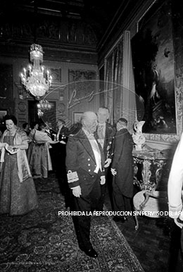 Cena en honor de Franco Ayuntamiento Barcelona.