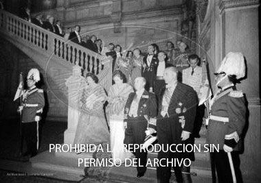 Cena en honor de Franco Ayuntamiento Barcelona.