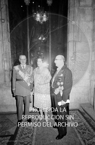 Cena en honor de Franco Ayuntamiento Barcelona.