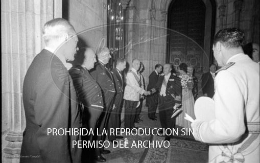 Cena en honor de Franco Ayuntamiento Barcelona.