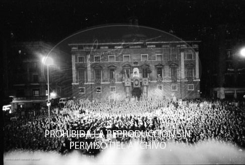 Cena en honor de Franco Ayuntamiento Barcelona.