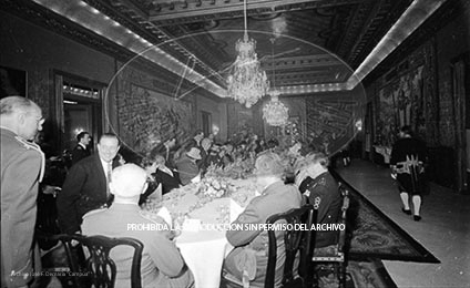 Cena en Pedralbes ofrecida a las autoridades de la ciudad de Barcelona