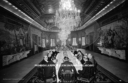 Cena en Pedralbes ofrecida a las autoridades de la ciudad de Barcelona