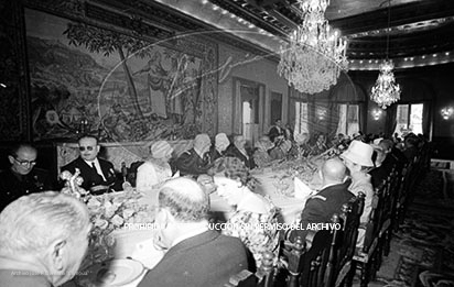 Cena en Pedralbes ofrecida a las autoridades de la ciudad de Barcelona