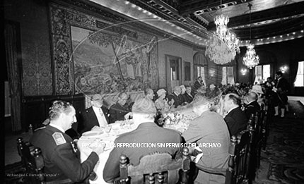 Cena en Pedralbes ofrecida a las autoridades de la ciudad de Barcelona