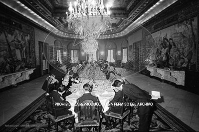 Cena en Pedralbes ofrecida a las autoridades de la ciudad de Barcelona