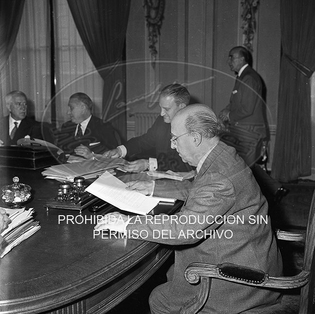 Consejo de Ministros en Pedralbes mayo 1960