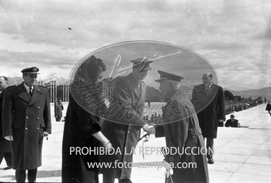 Te Deum en el Valle de los Caidos por los XXV años de paz. llegada de autoridades