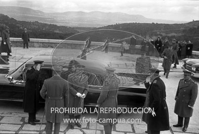 Te Deum en el Valle de los Caidos por los XXV años de paz. llegada de autoridades