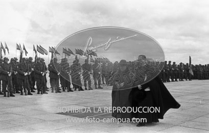 Te Deum en el Valle de los Caidos por los XXV años de paz. llegada de autoridades