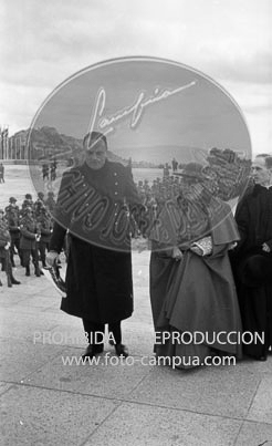 Te Deum en el Valle de los Caidos por los XXV años de paz. llegada de autoridades