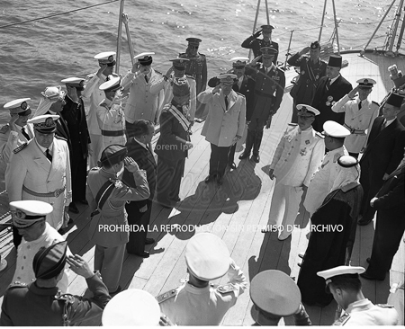 Visita del Rey de Jordania el 5 de septiembre de 1949