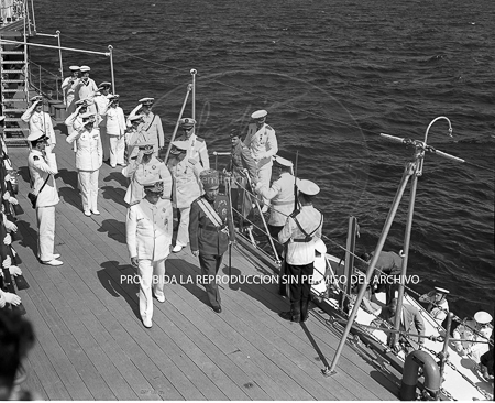 Visita del Rey de Jordania el 5 de septiembre de 1949