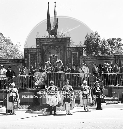 Visita del <presidente de Portugal a España, 1953