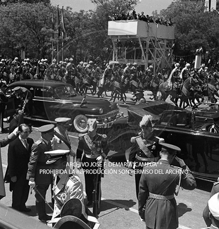Visita del <presidente de Portugal a España, 1953