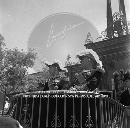 Visita del <presidente de Portugal a España, 1953