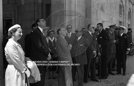 Visita del <presidente de Portugal a España, 1953